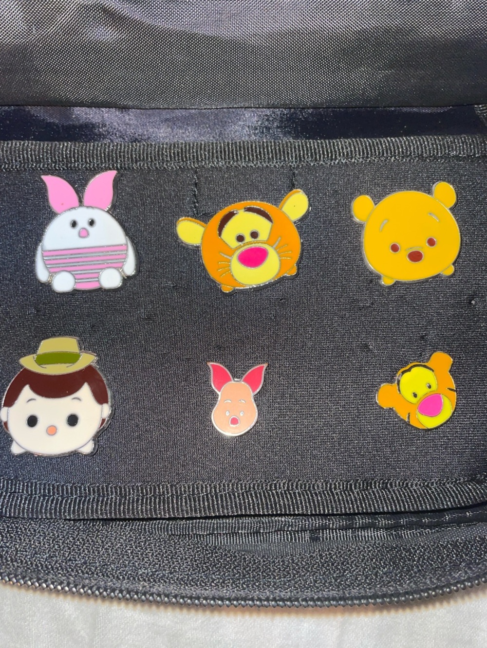 Disney Tsum Tsum Enamel Pin Set - Pink, Yellow, Orange, Brown